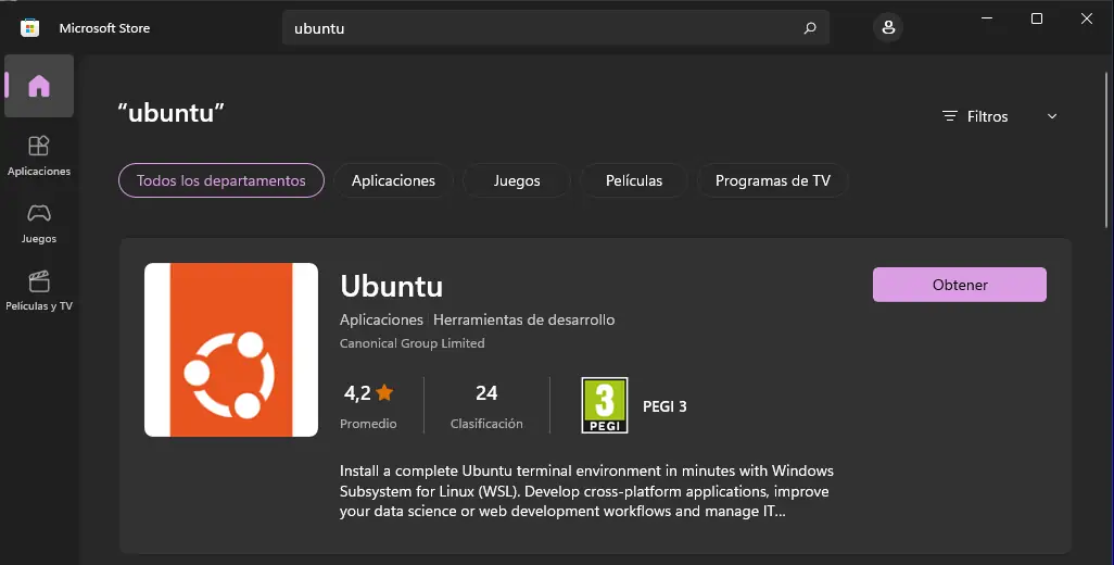 Microsoft Store - Instalar Ubuntu