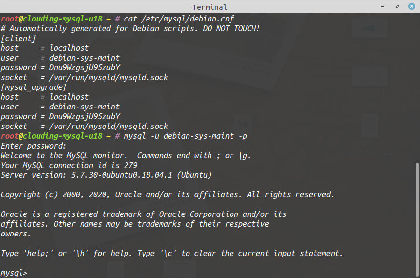 Cambiar el password de root en MySql