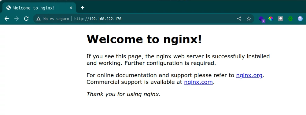 Instalar nginx servidor web