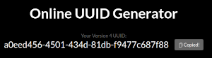 Generador UUID online