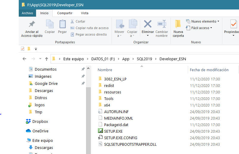 Instalación de SQL Server - directorio de instalación Instalación de SQL Server - directorio de instalación