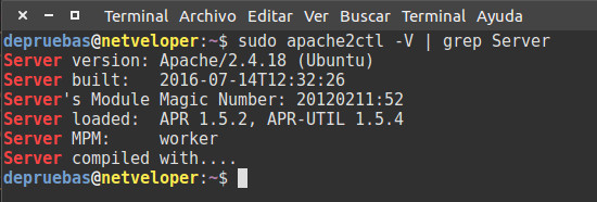 Configuracion apache2