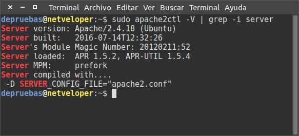 Configuracion apache2