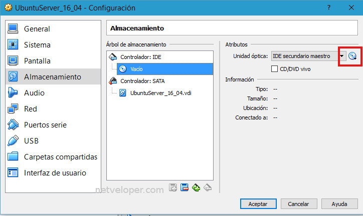 Seleccionamos iso de ubuntu Seleccionamos iso de ubuntu