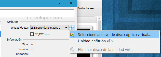 Seleccionamos iso de ubuntu