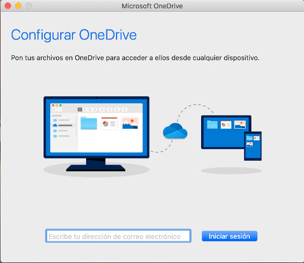 Configurar OneDrive por primera vez