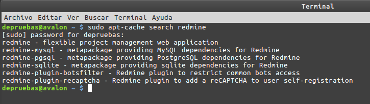 resultados apt-cache search