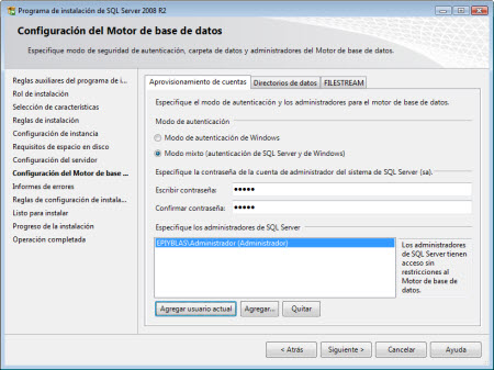 Instalación SQL Server 2008