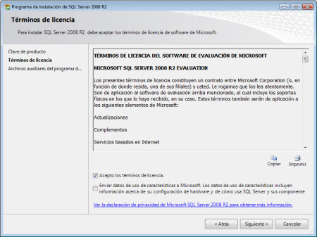 Instalación SQL Server 2008