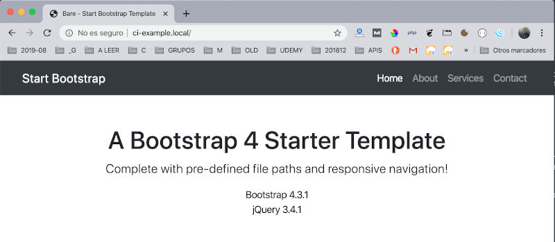 Web con bootstrap integrado